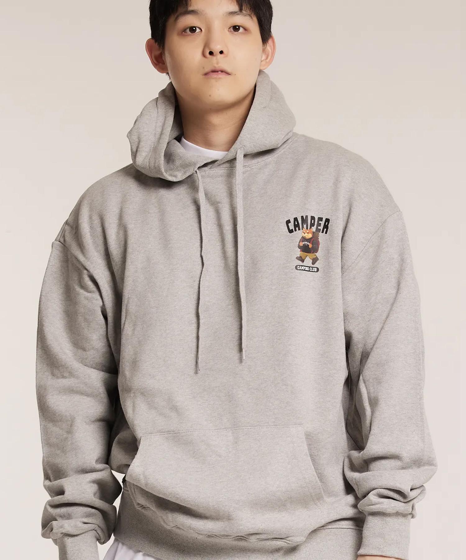 Cream Soda Lab Camping Club Small Logo Hoodie Gray L