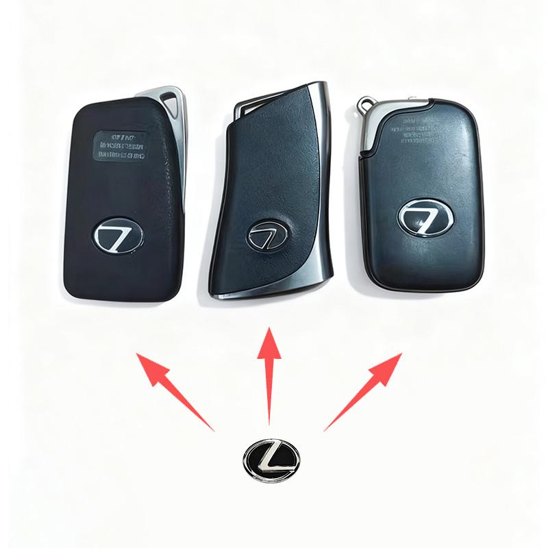 10Pcs Aluminum Car Key Emblem Sticker Decoration Decals For Lexus GS IS LS500h ES260 ES300h RX350h NX260 UX260 LM LC RZ450e TX