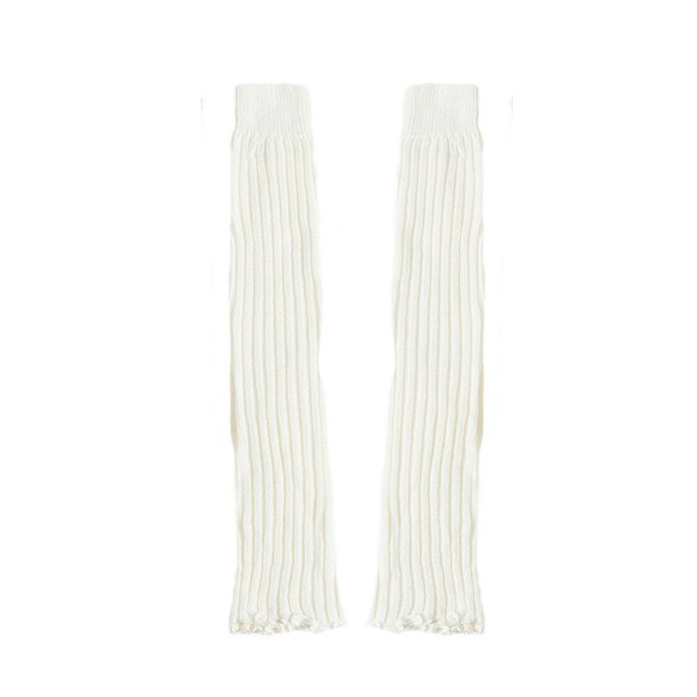 Solid Color Lolita Leg Warmers Crochet Pattern Middle Tube Socks Crochet Socks  Cold Weather