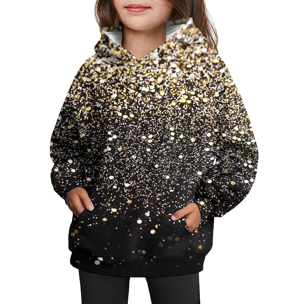 Girls' Hooded Tie-Dye Sweatshirt - Pullover Print Top