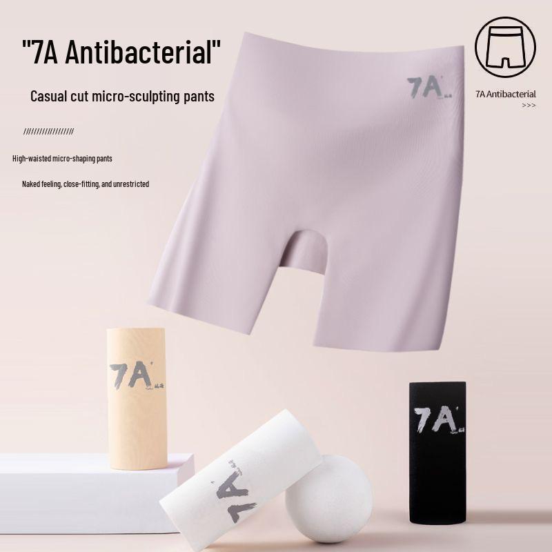 Mid-waist Seamless Women's Safety Underwear: Anti-exposure, Non-curling, Tummy Control, Hip-lifting.