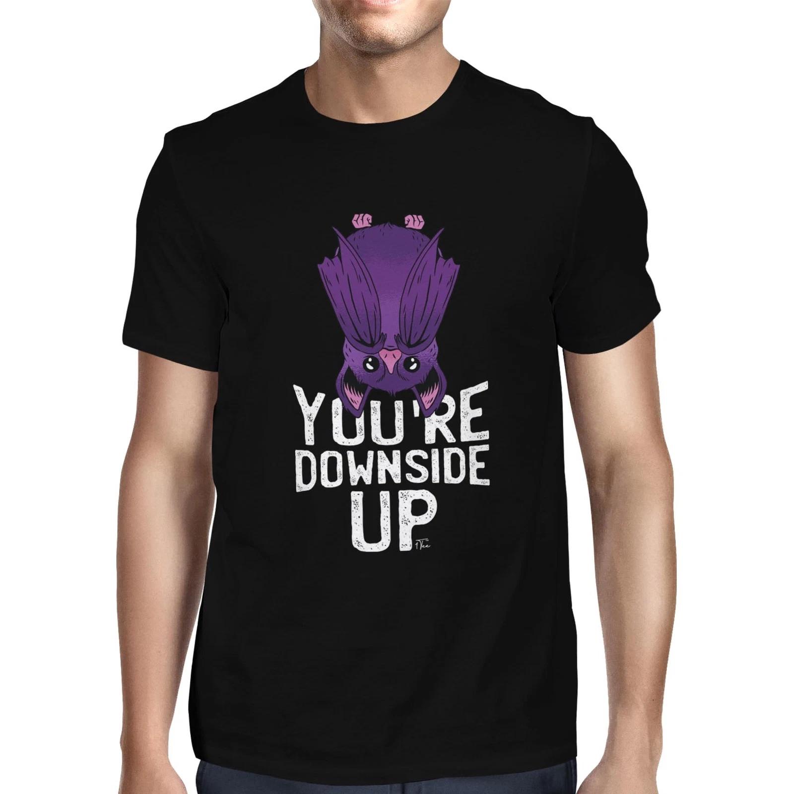 1Tee Mens You re Downside Up Bat T-Shirt XXL