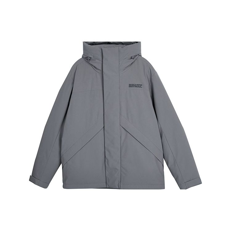 Skechers FW23 Stroll Series Solid Color Casual Short Down Jacket Men outerwear Dark-Gray L423M008-00W5 M