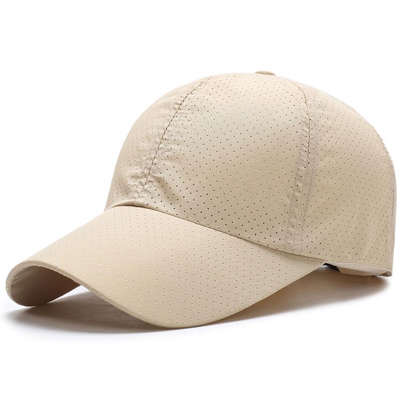 Summer Baseball Cap Solid Thin Mesh Portable Quick Dry Breathable Sun Hat Women Men Golf Tennis Running Hiking Camping