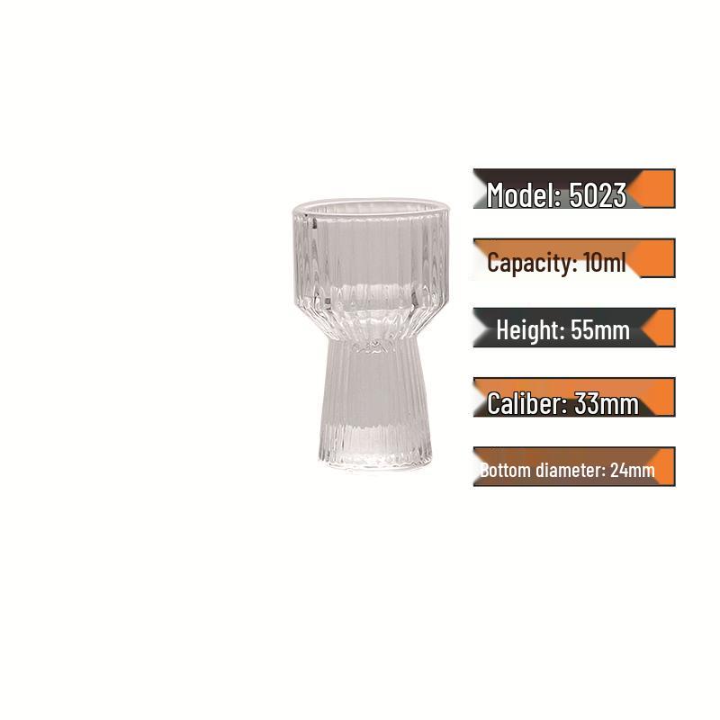 Striped Crystal Baijiu Decanter Set with Shot Glasses for Home and Bar Use