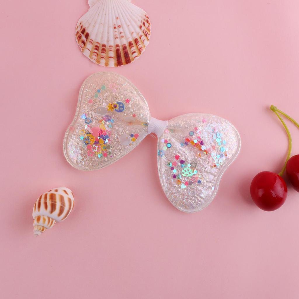 Sequined Transparent Bow Hair Accessories - DIY Colorful Headdress Embellishments