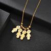 Nextvance Stainless Steel Date Child Baby Boy Girl Engrave Necklace Family Gold Color Pendant for Birthday Memorial Gift