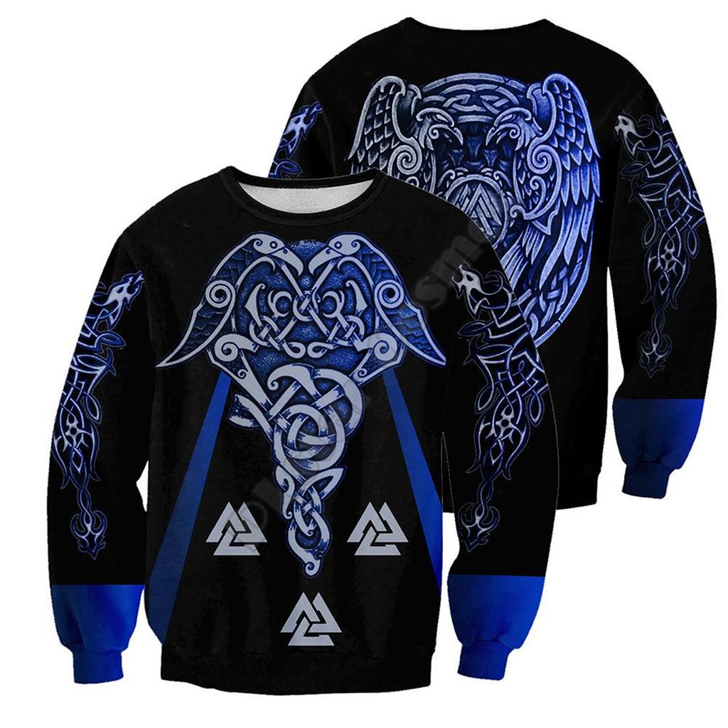 Men's Sweatshirt Tattoo 3D Digital Printed Top Printed Round Neck Sweatshirt Men