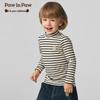 PawinPaw Kids' Bear Half-High Neck Long Sleeve T-Shirt