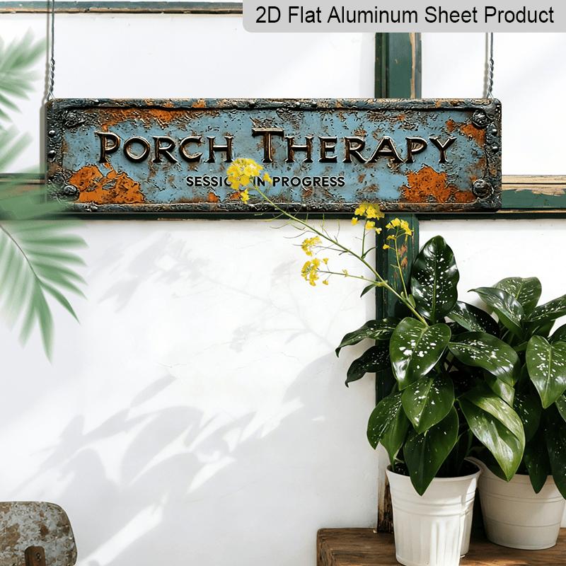 2D Flat 1pc, Entrance Decorative Sign, Metal Sign Wall Decoration, Retro Style Wall Decoration During Treatment, Aluminum Craft Decoration