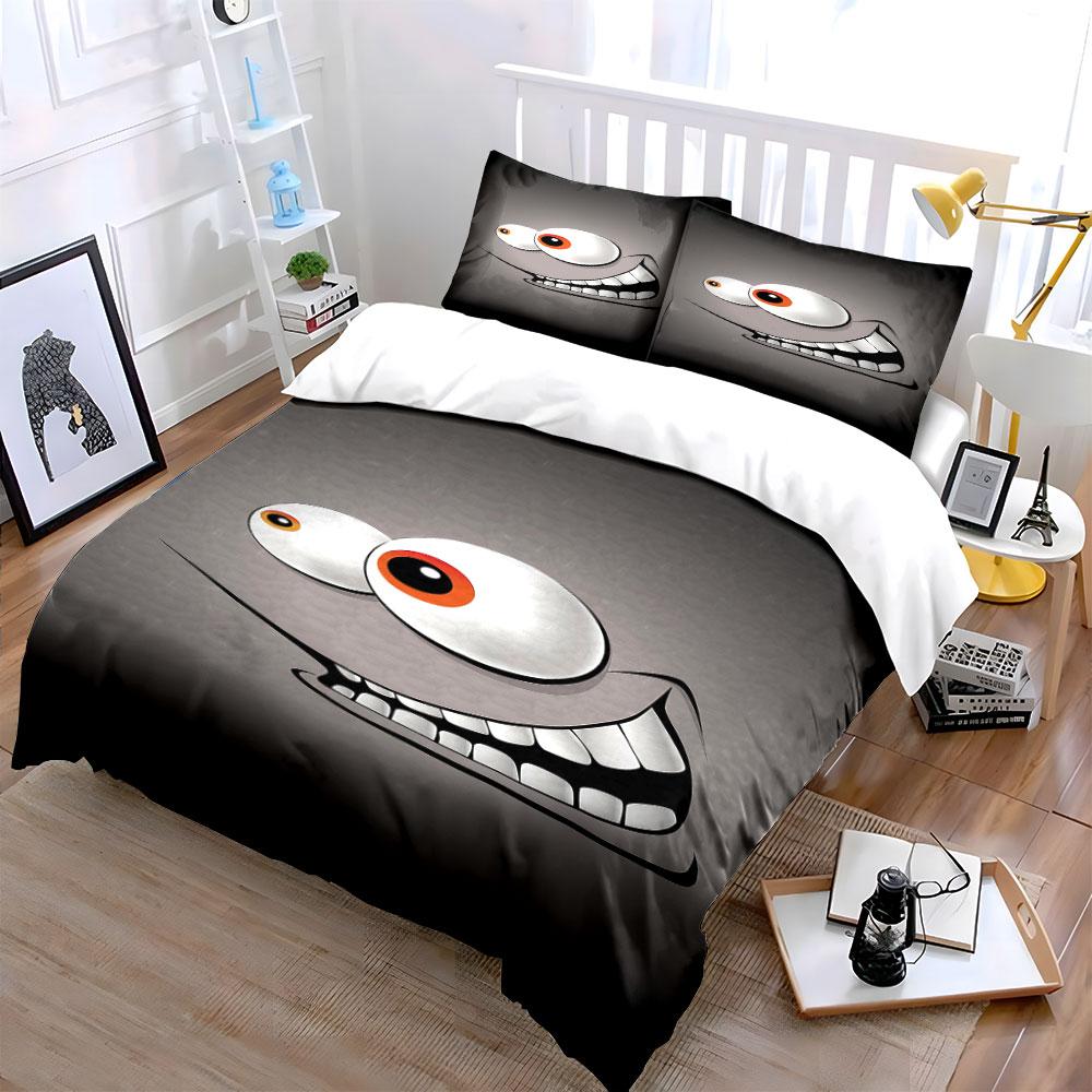 Smiling Face with Eyes. Bedding Sets Duvet Cover Sets Duvet Covers Pillowcases(1 * Duvet Cover 2 * Pillowcases Without Duvet Insert)