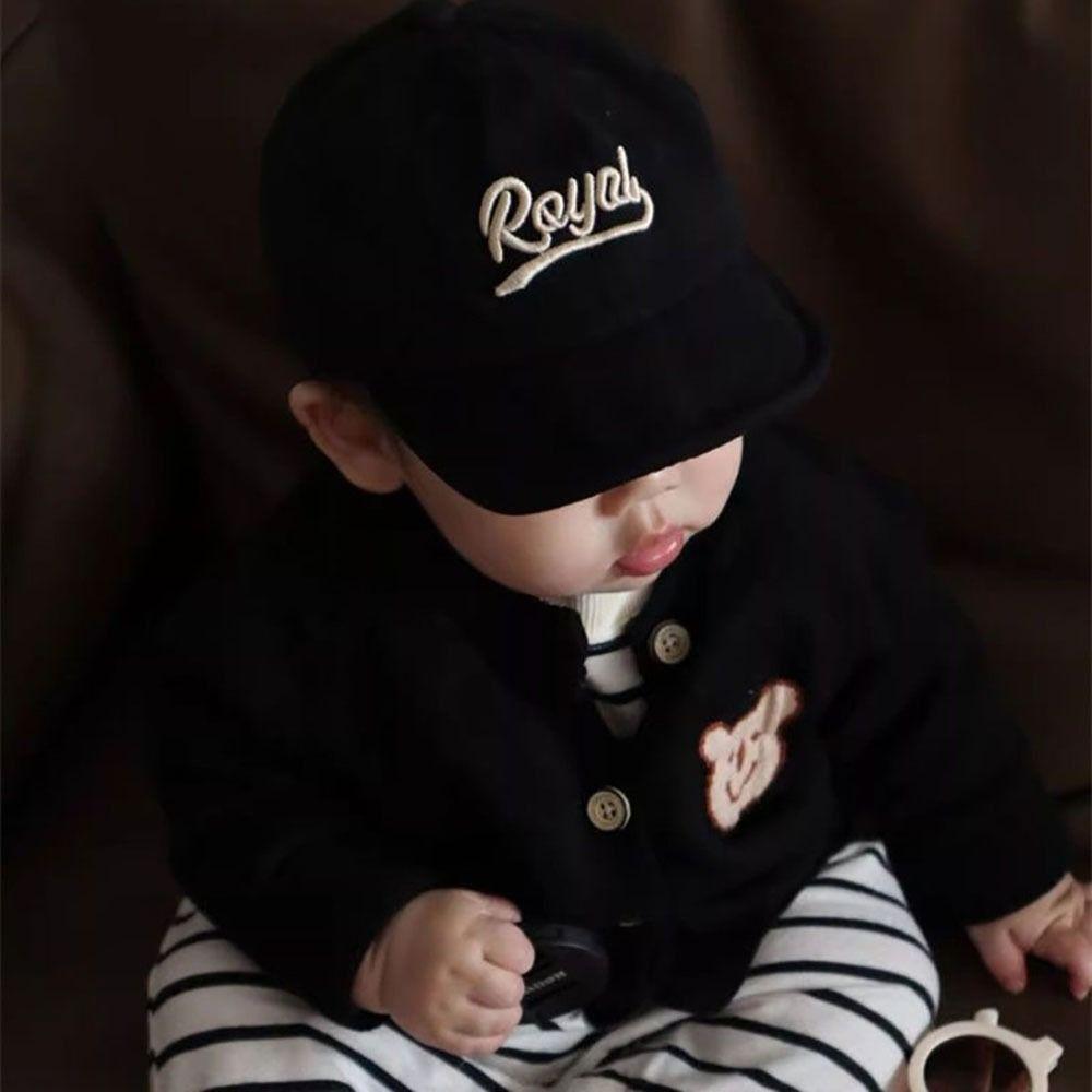 Letter Embroidery Kids Baseball Cap Solid Color Sun Hat Boys Girls Caps Peaked Hats