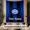 Custom Text Tapestry Inter Milan Print Wall Tapestry Indoor Living Room Wall Decor