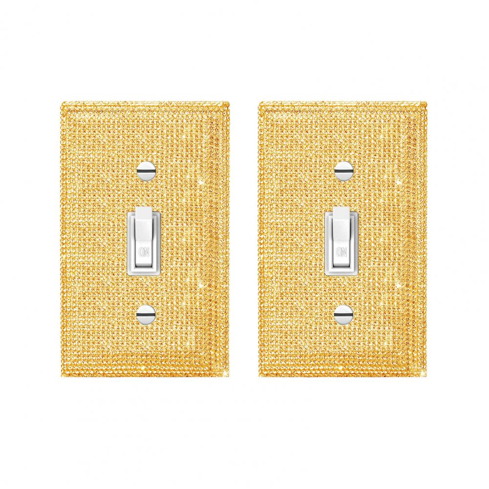 Bathroom Switch Plate Elegant Single Toggle Light Switch Plates for Home Office Decor Set of 2 Decorative Outlet Covers for Room