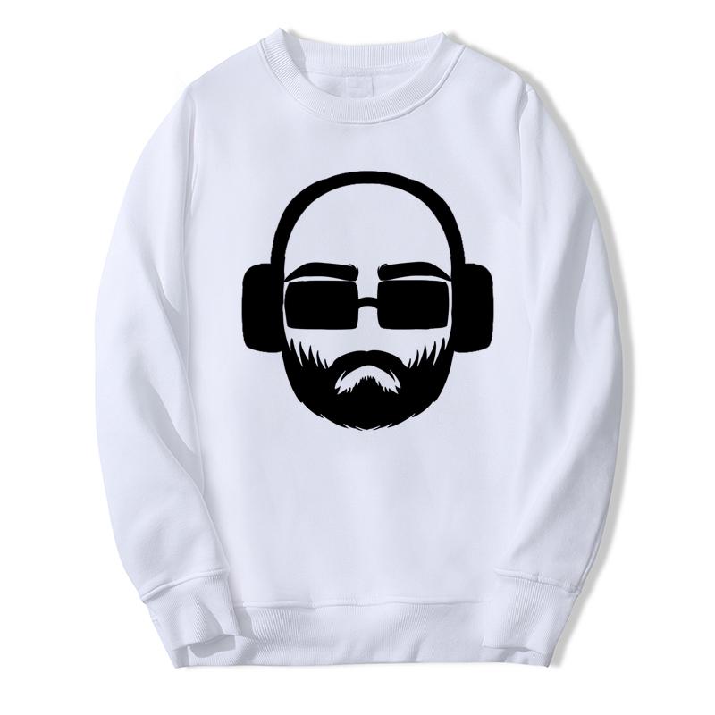 

Свитер Harajuku Толстовка с круглым вырезом Beardyriv Модный свободный белый топ с принтом большого размера Xs-5Xl