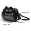Cute Multipurpose Cats Shoulder Bag with Adjustable Straps Large Capacity Clear Pocket Itabag Backpack for Pin Display