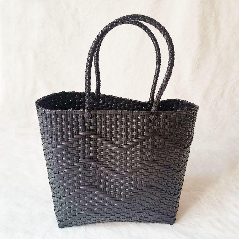 Multi-purpose new PE woven portable bathroom basket, toiletries storage basket, plastic vegetable basket