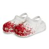 Crocs Crush Clog 811 Manufacture Investigation Scene Fluid Ink Splash Gift Box Hole Shoes Same for Unisex White Red