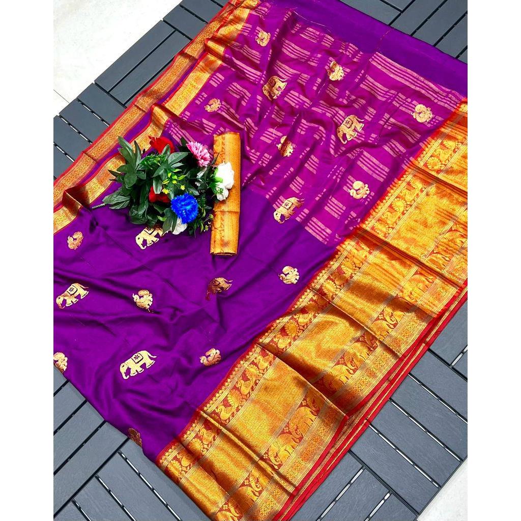 

*Pure Mercerised Cotton Silk in Exclusive Border Design With Embroidery work*