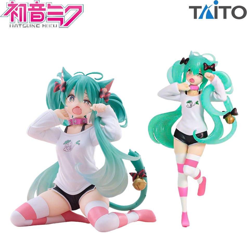 Vocaloid Star Cat Ear Short Sleeve Pajama Hatsune Figure MIKU Scenery Miniature Animation Beautiful Girl Table Decoration Piece Present