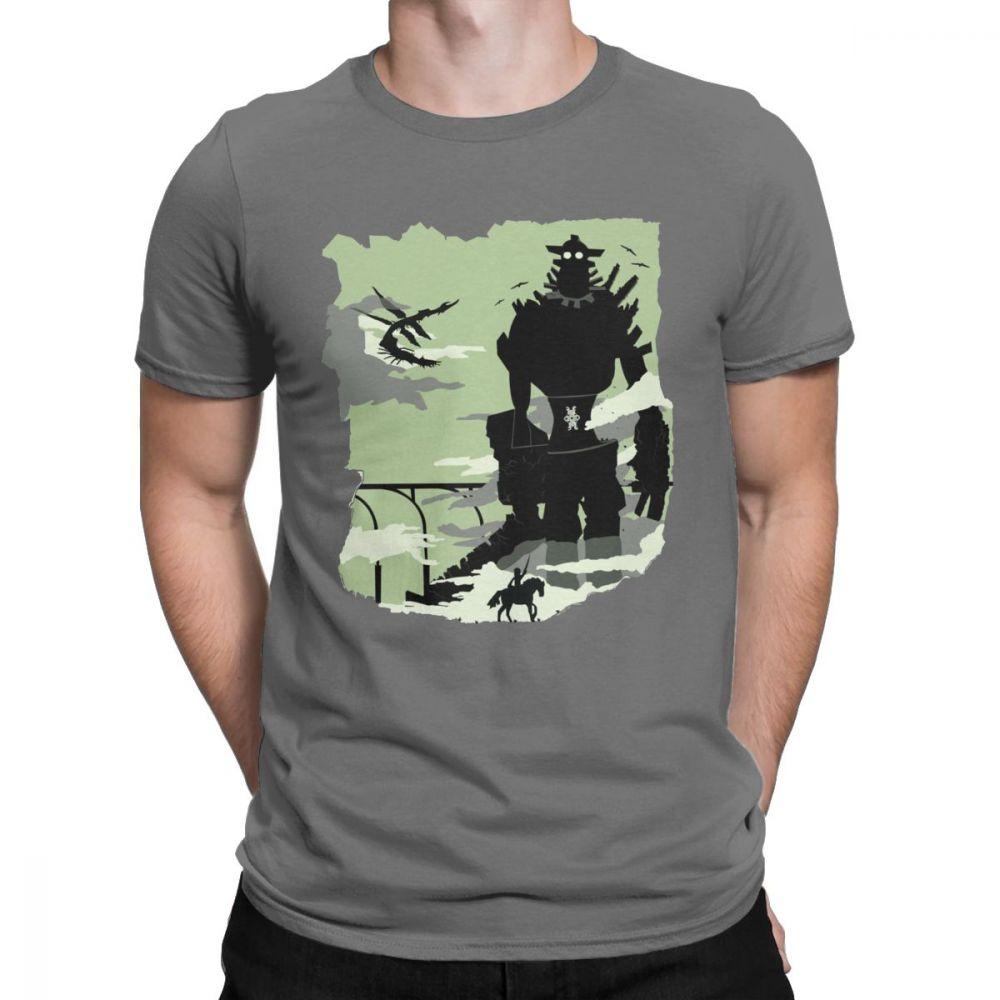 Silhouette Of The Colossus Tshirt Men Shadow of the Colossus Humorous Cotton T Shirt 2021 Clothes