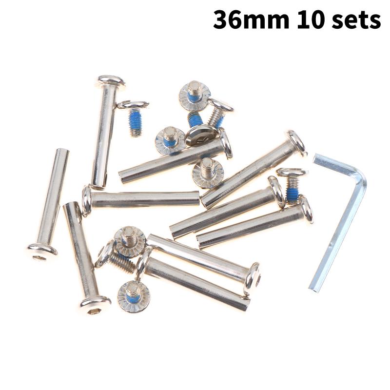 

10Sets Roller Skates Parts Axle Male Female Screws Diameter 6Mm *31Mm/36Mm For Adult Kid Free Skating Inline Skates Wheel 6×36mm