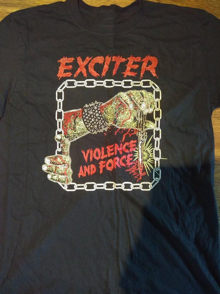 Футболка унисекс Exciter Violence and Force tour Хлопок Все размеры S-5XL CB882 Футболка унисекс XL