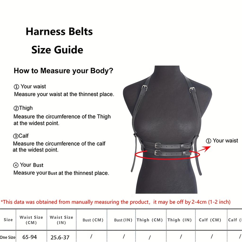 Leather Harness Waist Belt, Fashion Fashion Harness Belts, Dresses Party Accessories Leather Chest Harness Belt For Women