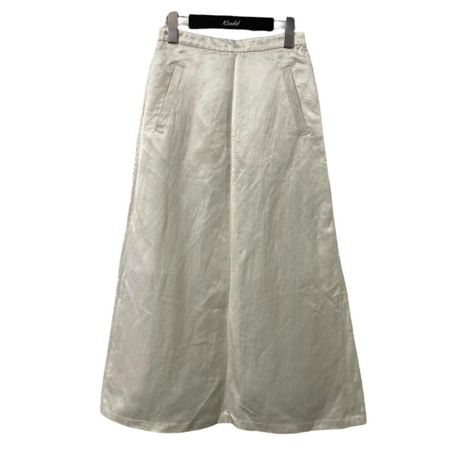 [Price reduction] IENA 25SS L VIS back satin lean skirt linen rayon long skirt 25060900102020 Ivory Size: 34 (Nagoya Sakae store)