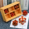 Kongming & Luban Wooden Brain Teaser Set - Educational Puzzle Toys for Kids