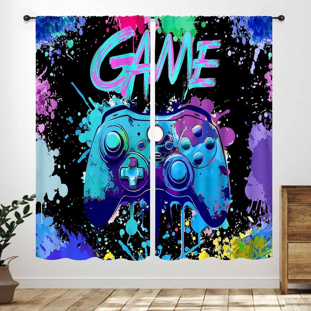 Basketball Curtains Teens Ball Sports Blue Red Flame Match Game Teen Boys Kids Bedroom Living Room Playroom Nursery Curtain For Sitting Polyester