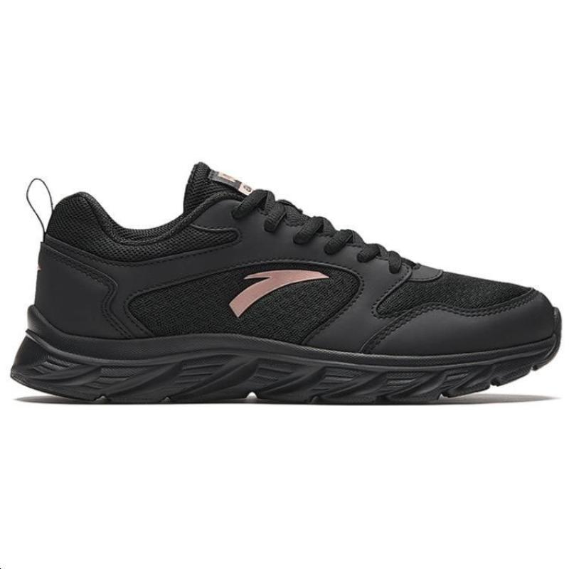 Anta Comfortable Fabric Cushioning, Wear Resistant Low top Running Shoes Women's Black Pink Sneakers 922515551-5