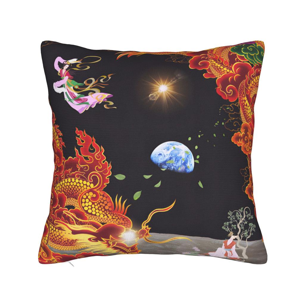 Dragon Tales Pillow Case  Comfy Pillow Cover Morden Cushion Cover For Living Room Chair