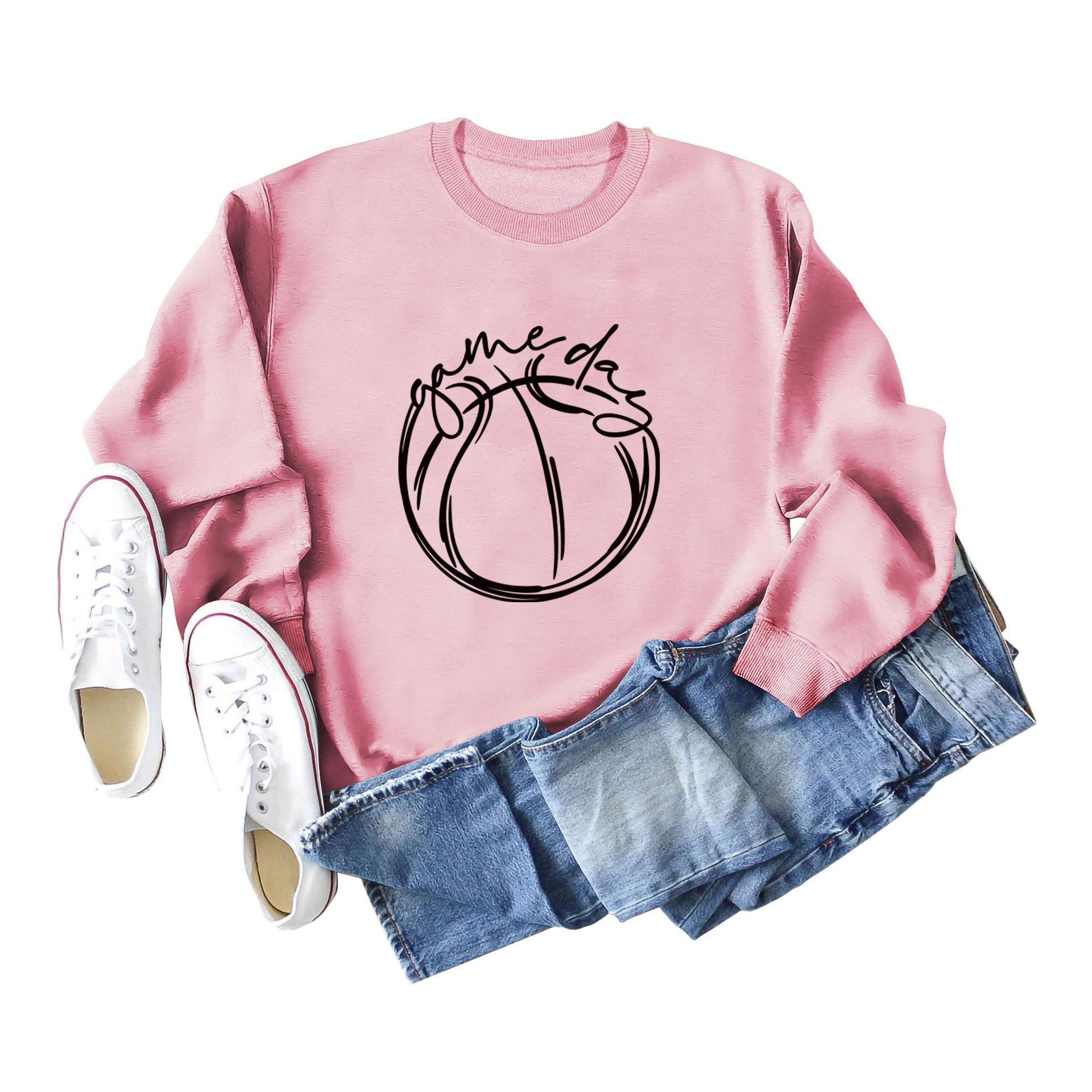 

Women s Casual Long-Sleeve Game Day Fashion Sweatshirt with Round Neck XXXL