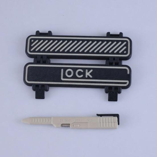 Tactical Slide Action Ballpoint Pen with Storage Box Display Stand Refillable 3D Printed Ink Pen Writing Tool Desk Accessory Men Gift