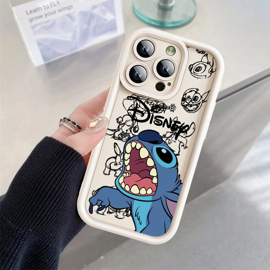 Cartoon Stitch Cool Phone Case for Apple iPhone 15 16 Pro Max 13 14 Plus 12 11 Pro Plus Matte
