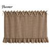 Oven Side Window Drapes Buffalo Plaid Curtain Skirt, Door with Ribbon Bows, Rustic Small Space Decor Half for Farmhouse Kitchen Sink, Cabinet,
