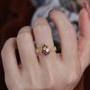 Real Gold Electroplated Dripping Oil Gourd Pearl Opening Ring New Chinese Style Temperament Index Finger Ring Light Luxury Niche Ring