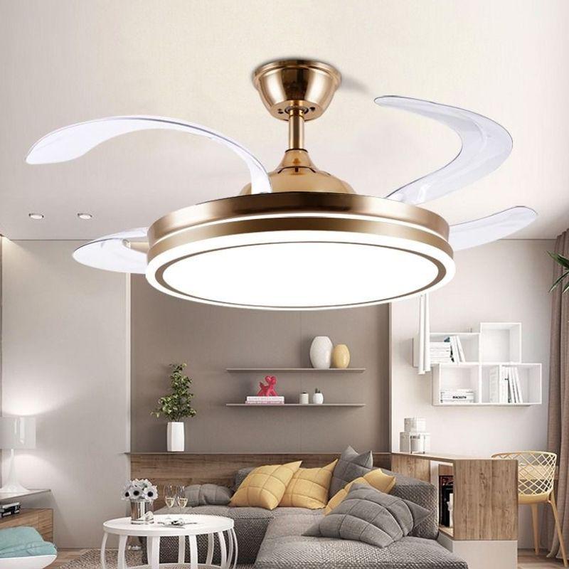 2026 Modern Invisible Ceiling Fan Light Chandelier for Dining, Living Room, Bedroom