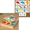 Kids Magnetic Wooden Puzzle Board Geometric Building Blocks Cognitive Skills