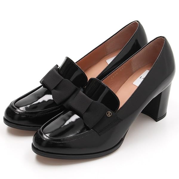 Lanvin en Bleu Ribbon Motif Heeled Size cm Women's Loafers, 2846, B-Glass, 22.0