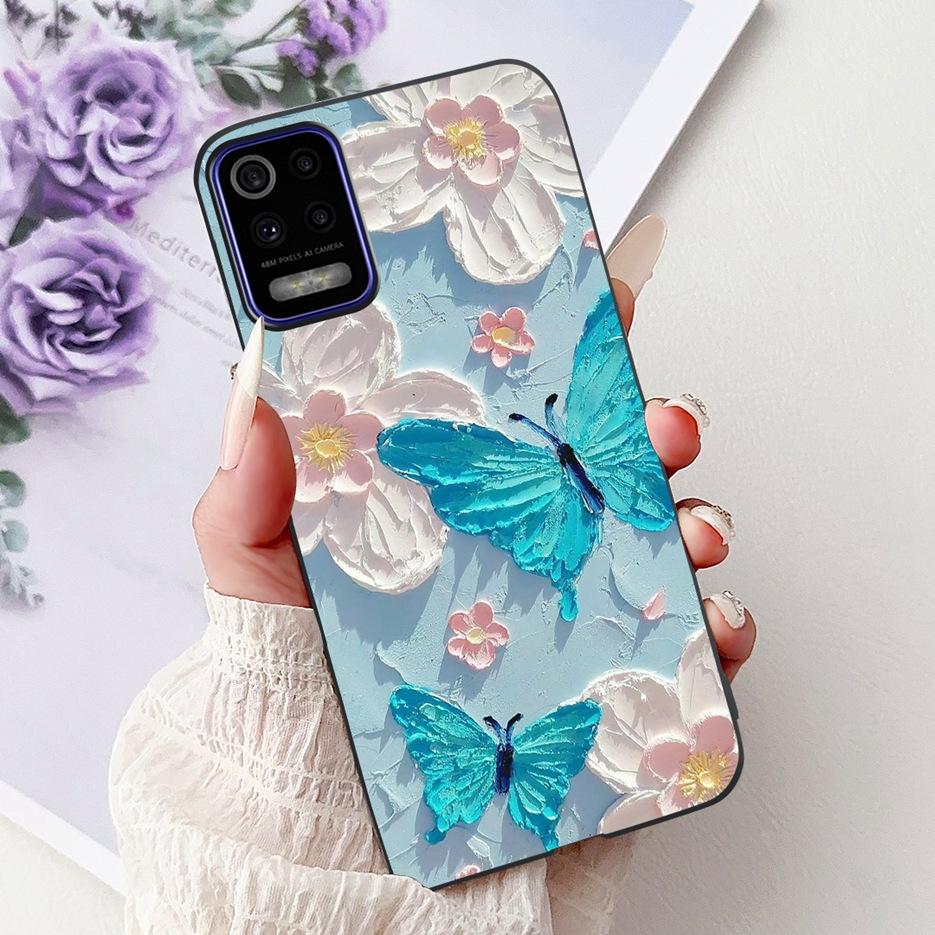 For LG K52 K62 2020 Case LM-K520 LM-K525 Stylish Love Heart Painted Cover Soft TPU Phone Case For LG K62 K 52 LGK52 LGK62 Fundas