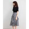 Demana Faux Two-Piece Plaid Patchwork Dress