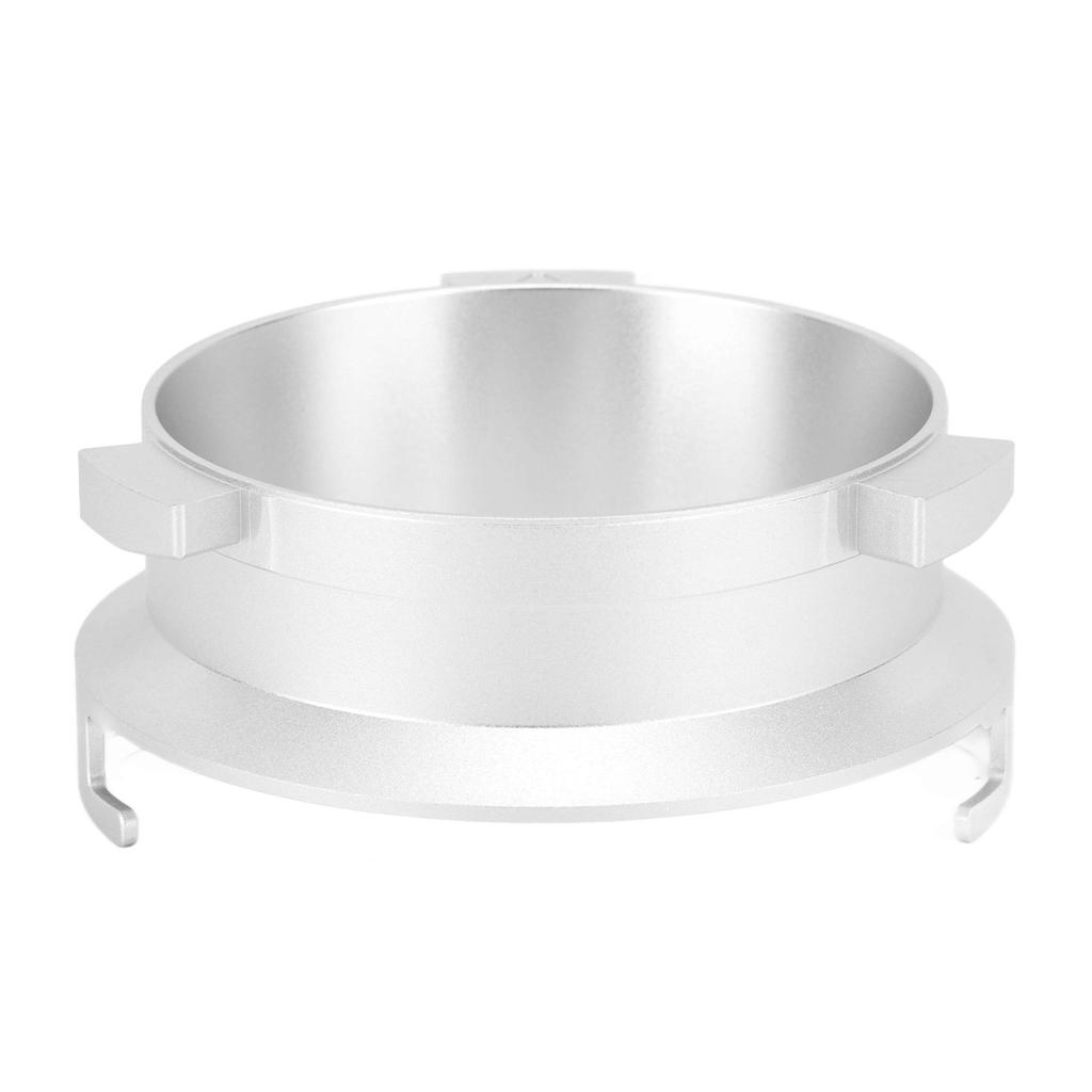 Kaffepulverring 51mm Aluminiumslegering Håndfri Doseringsrakt for Delonghi 9-serien 9335 9155 9355 9665 Sølv