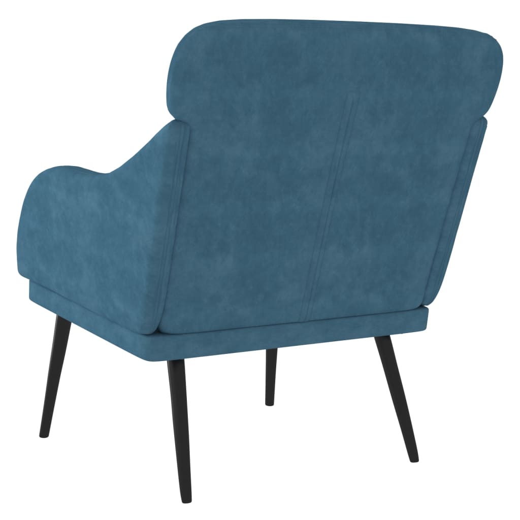 Armchair Blue 63x76x80 Cm Velvet
