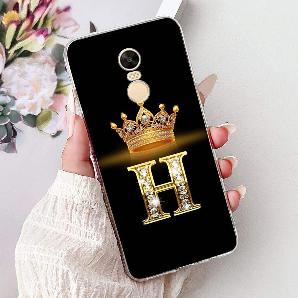 For Xiaomi Redmi Note 4X (Note 4 Gobal ) Fashion Crown Letter Phone Case For Redmi Note4X Note4 Global Soft Silicone TPU Cases