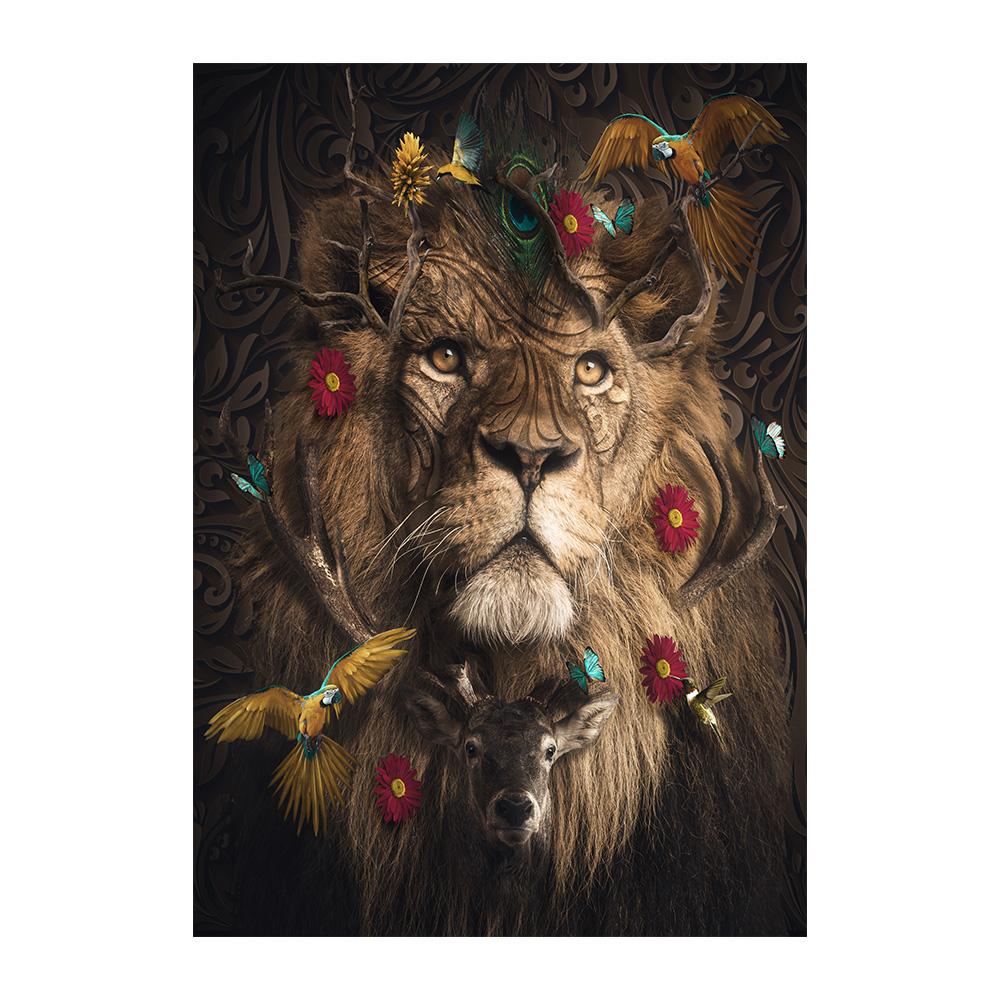 Tropical Animals Fantasy Poster Leopard In Jungle Canvas Painting Wall Prints Picture for Living Room Home Decor