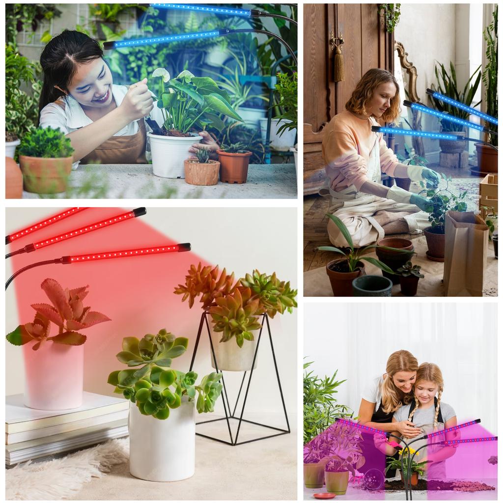 LED Grow Lights with Full Spectrum Clip Plant Growing Lamp with Red Blue LED for Indoor Plants