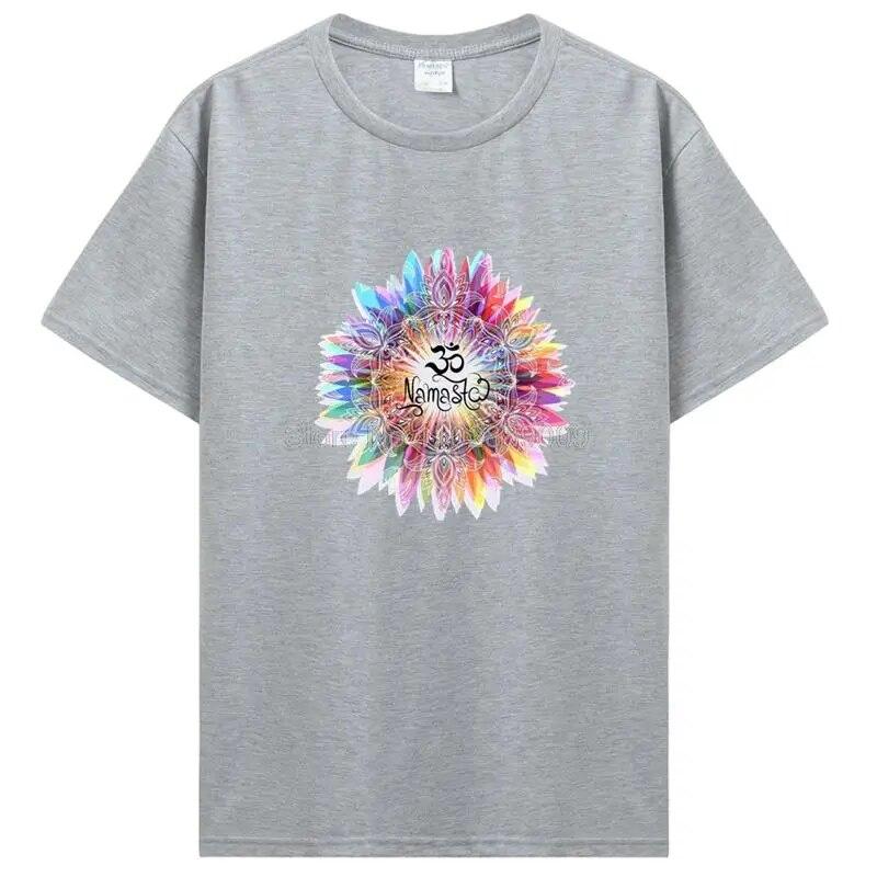 Rainbow Beautiful Mandala Tričko s grafickým potiskem Dámské Unisex Bavlněné tričko Cool Ležérní Tričko s krátkým rukávem Trička Topy Streetwear