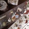 Light Retro Salt Tie Journal Planner [Forest Concert] PET Washi Tape Die Cut